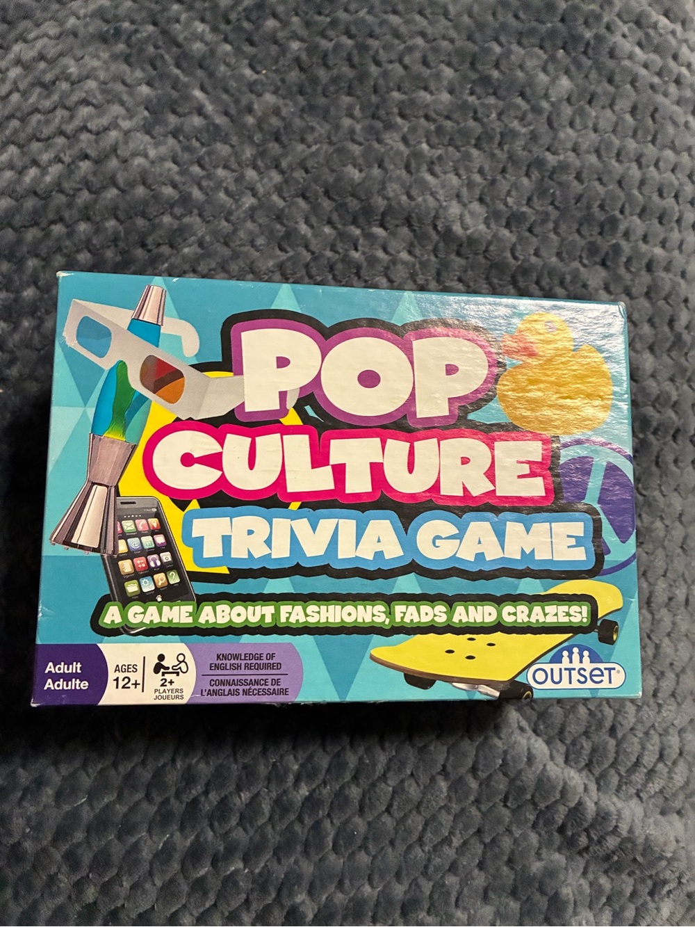 Outset Pop Culture Trivia Game - Teal and Yellow